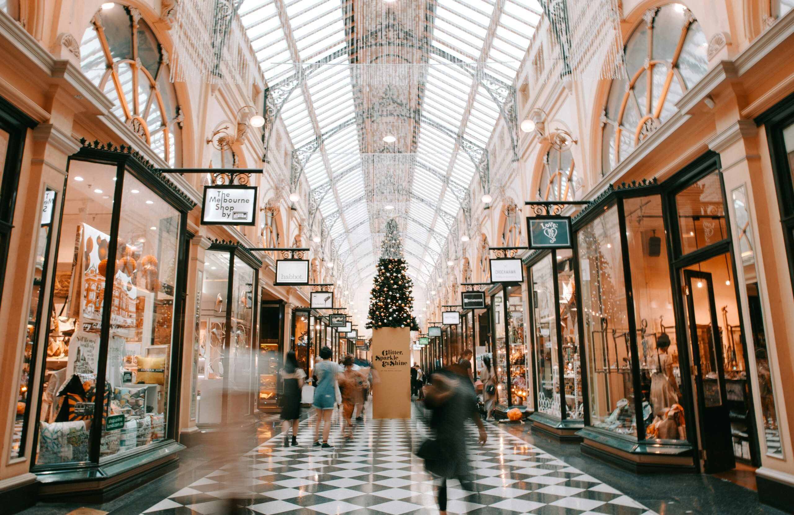 Stock image of a shopping mall
